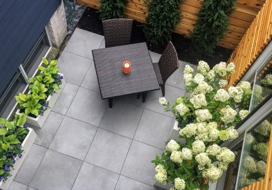 Porcelain paver installation